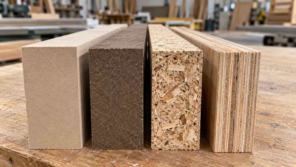 So sánh MDF, HDF, MFC, Plywood: loại nào cho hạng mục nào